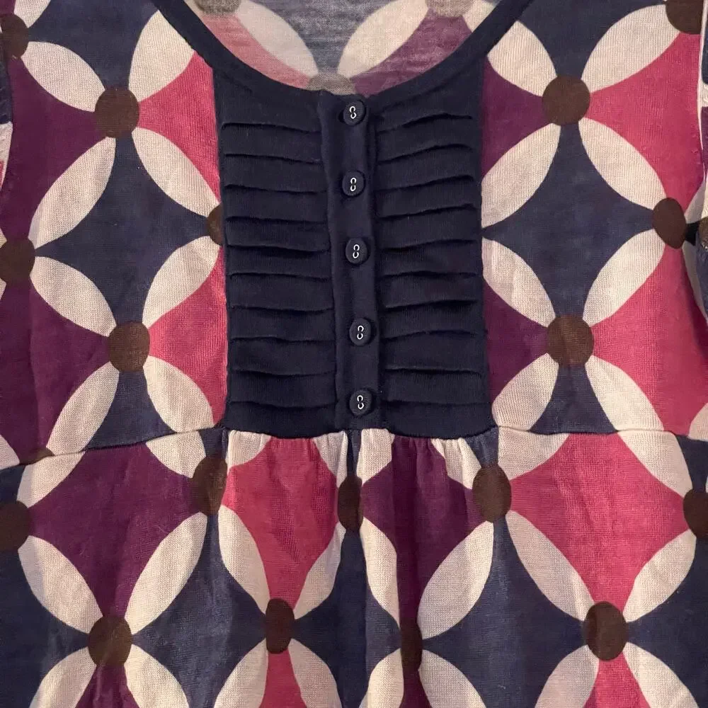 Boden Woman’s Dress Sz 12 Light 100% Wool Geometric Pattern Contemporary